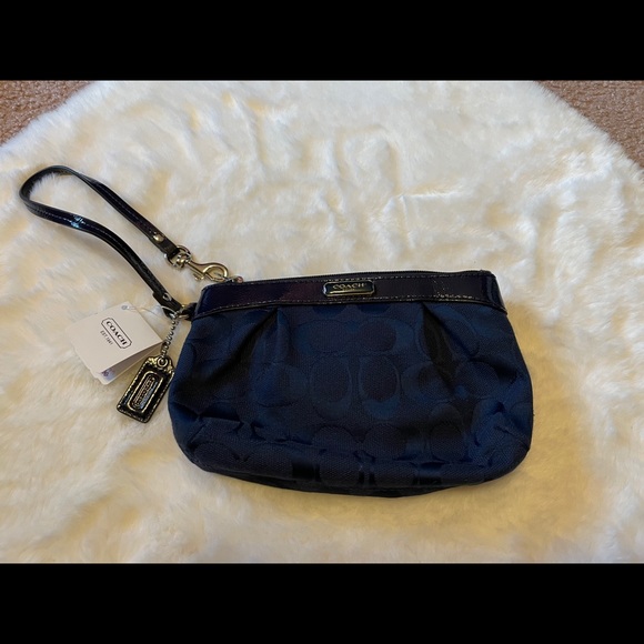 Coach Handbags - NWT Coach Navy Wristlet
